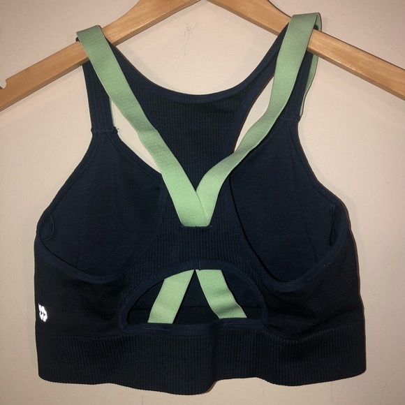 all in motion Navy and Mint Green Sports Bra Size Large - Picture 2 of 6